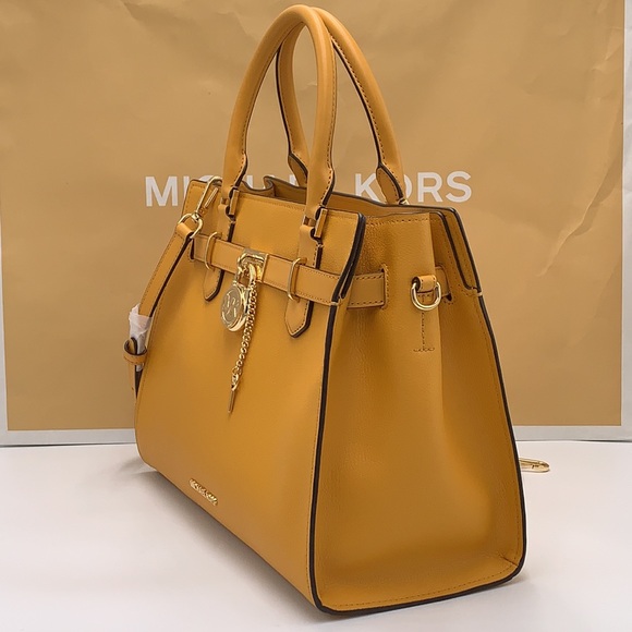 MICHAEL KORS Hamilton Medium Leather Satchel - Picture 6 of 10